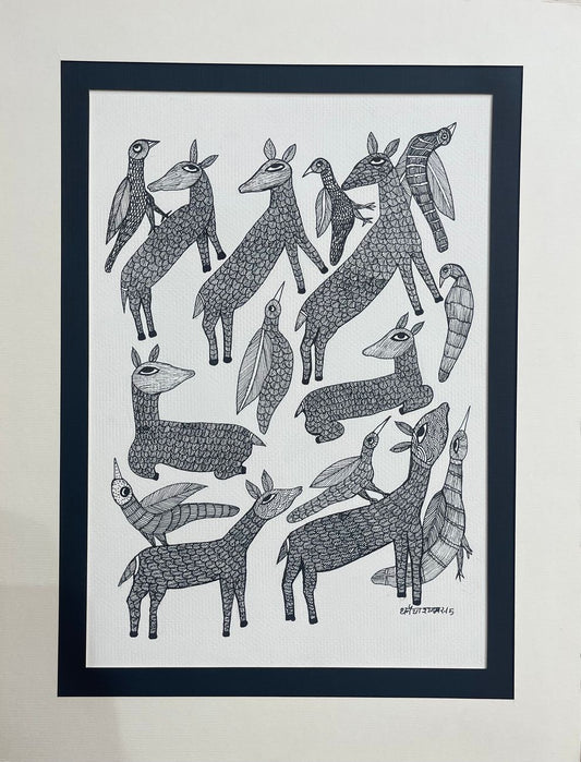 Hand Painted Gond Art